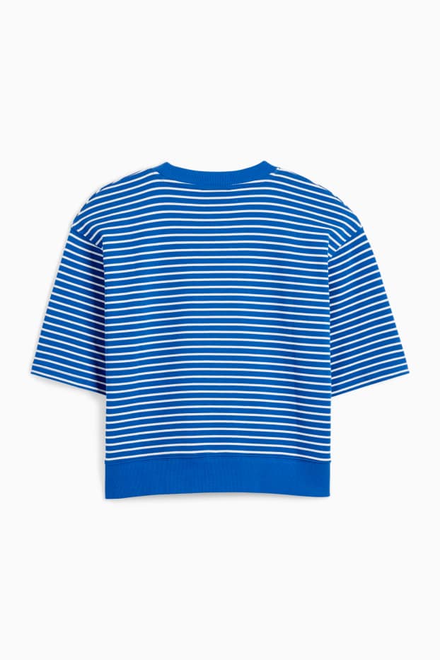 Donna - Felpa - a righe - blu