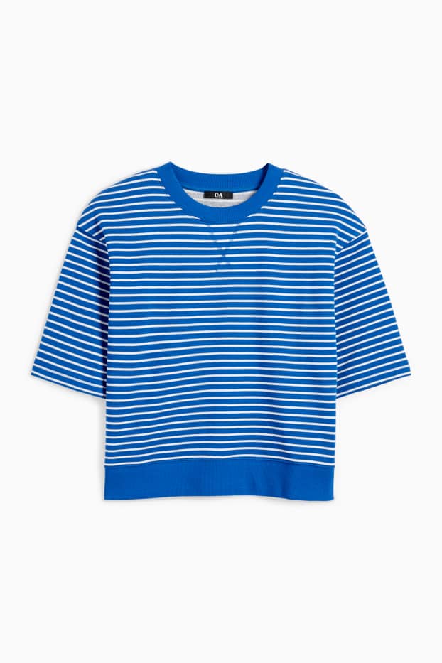 Donna - Felpa - a righe - blu