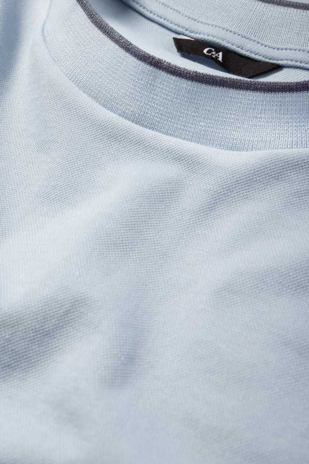 Heren - T-shirt - slim fit - lichtblauw