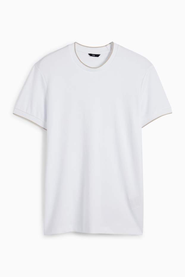 Herren - T-Shirt - Slim Fit - weiß