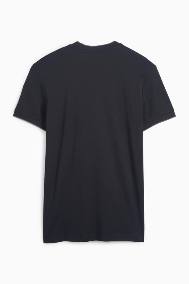 Herren - T-Shirt - Slim Fit - schwarz