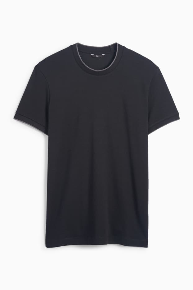 Herren - T-Shirt - Slim Fit - schwarz