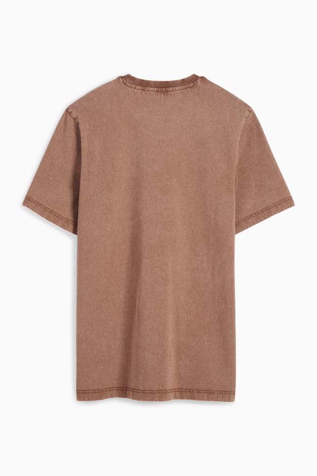 Men - T-shirt - regular fit - brown