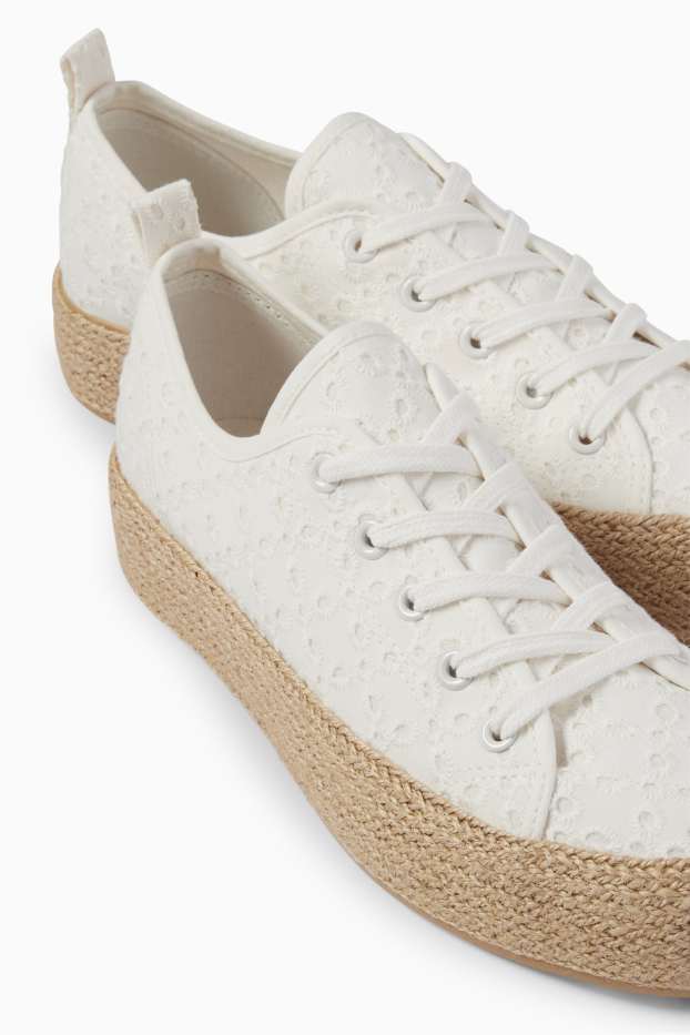 Damen - Espadrille-Sneaker - weiss