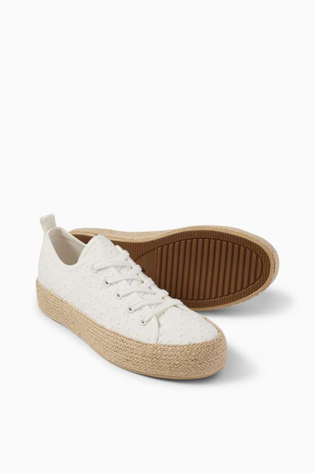 Damen - Espadrille-Sneaker - weiss