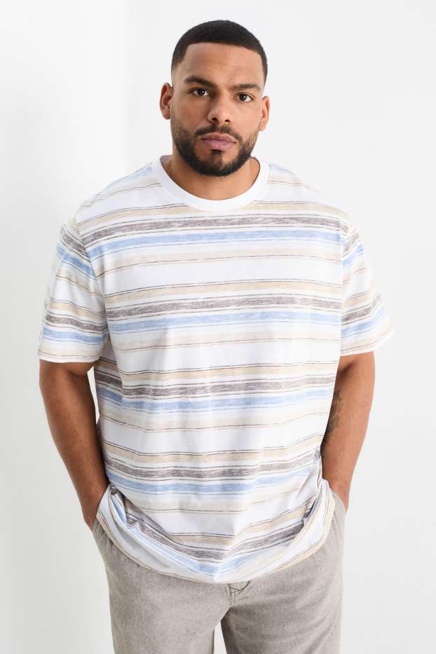 Home - Samarreta de màniga curta - de ratlles - blanc trencat