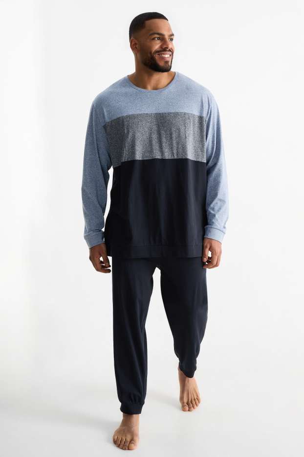 Herren - Pyjama - dunkelblau