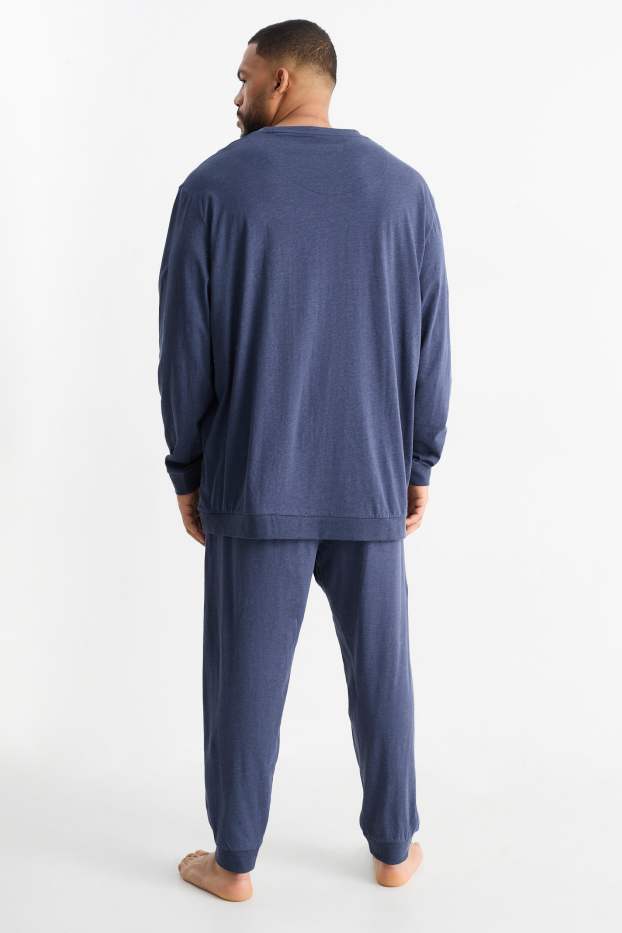 Herren - Pyjama - dunkelblau