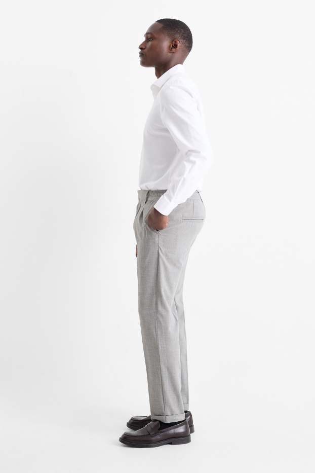 Hommes - Chino - tapered fit - gris