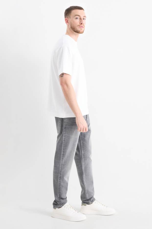 Men - Slim tapered jeans - denim-light gray