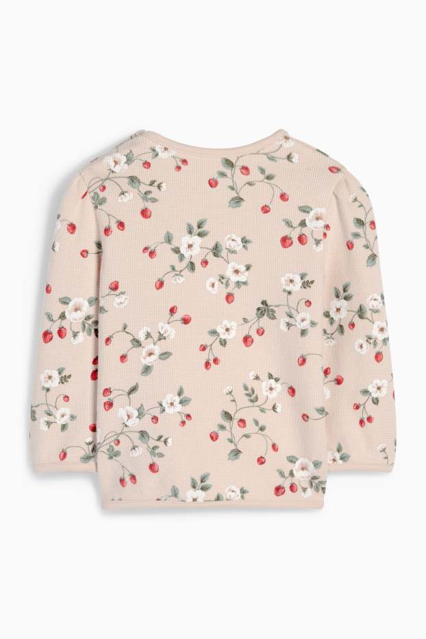 Bébés filles - Fraise - haut à manches longues pour bébé - rose