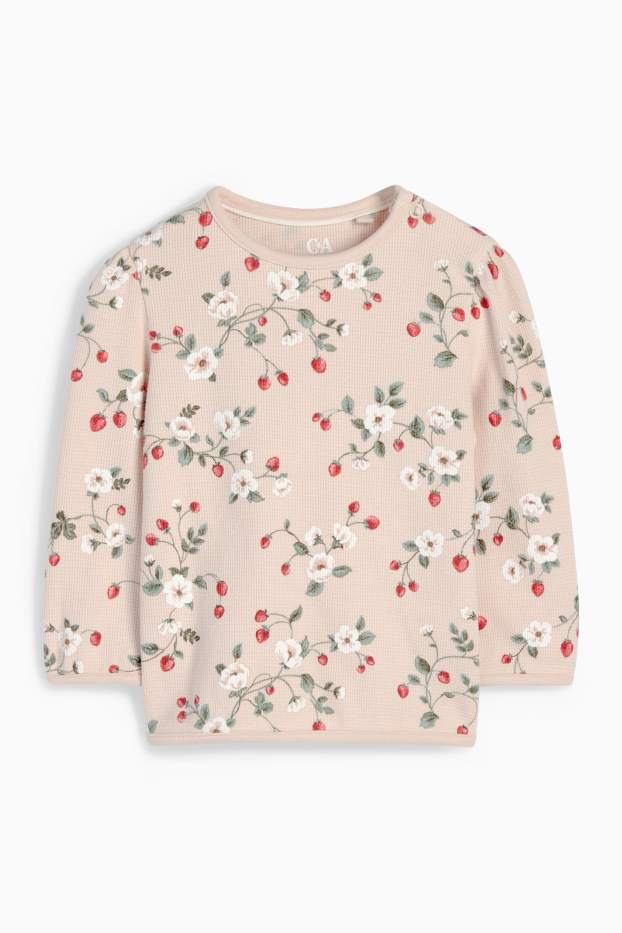 Bébés filles - Fraise - haut à manches longues pour bébé - rose