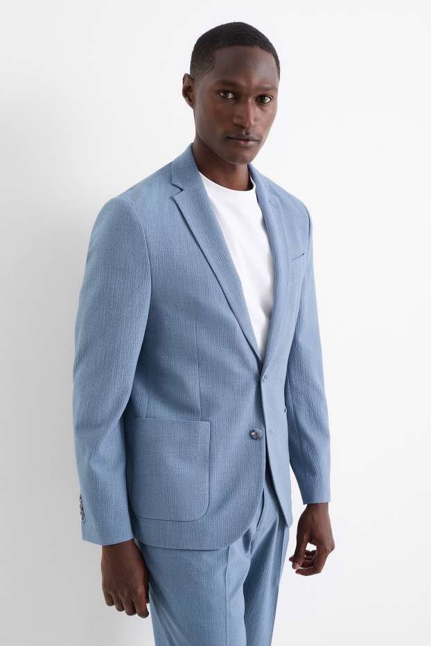Hommes - Veste de costume - slim fit - bleu