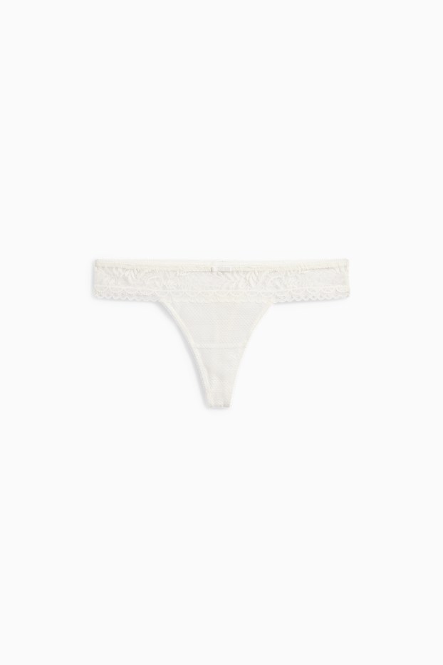Femmes - String - blanc crème
