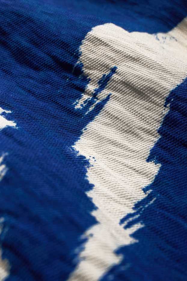 Women - A-line dress - patterned - dark blue