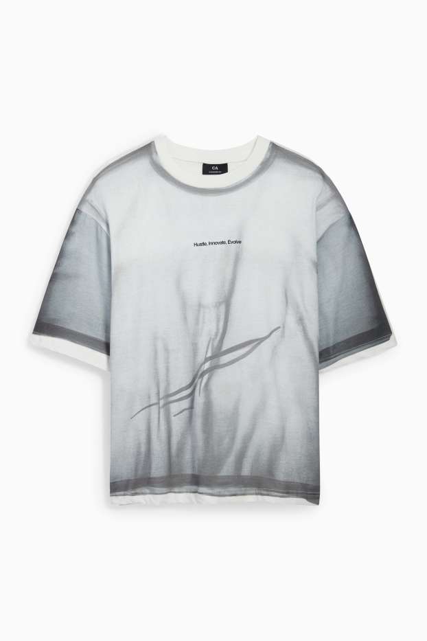 Herren - T-Shirt - Oversized - hellgrau