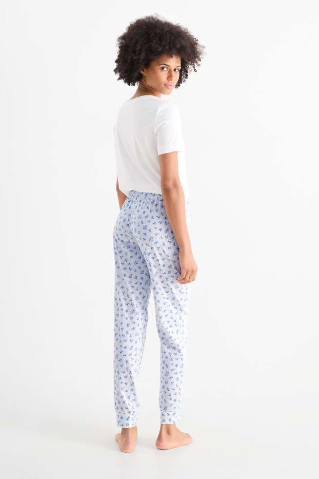 Dames - Set van 2 - pyjamabroek - wit