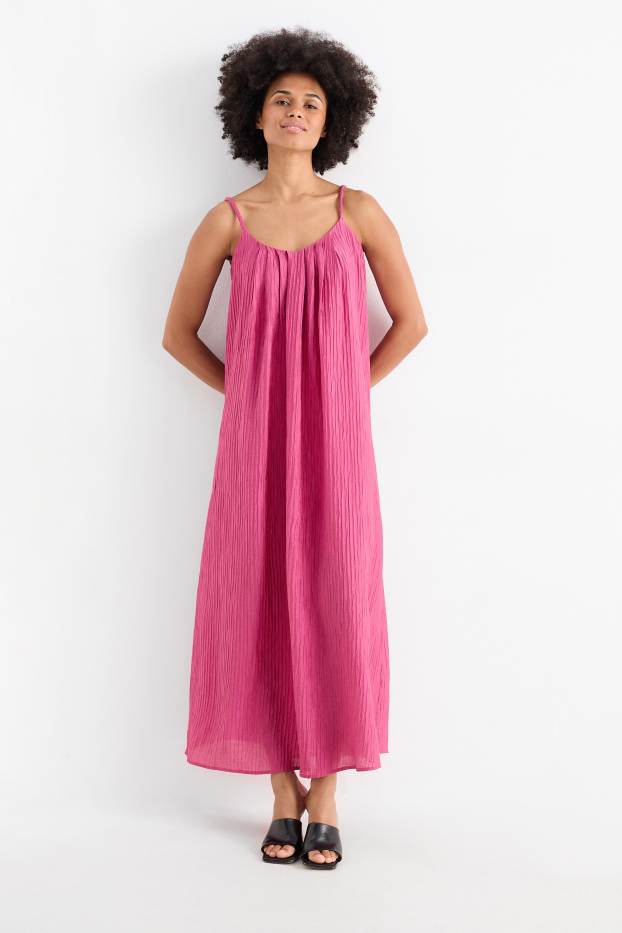 Women - A-line dress - dark rose