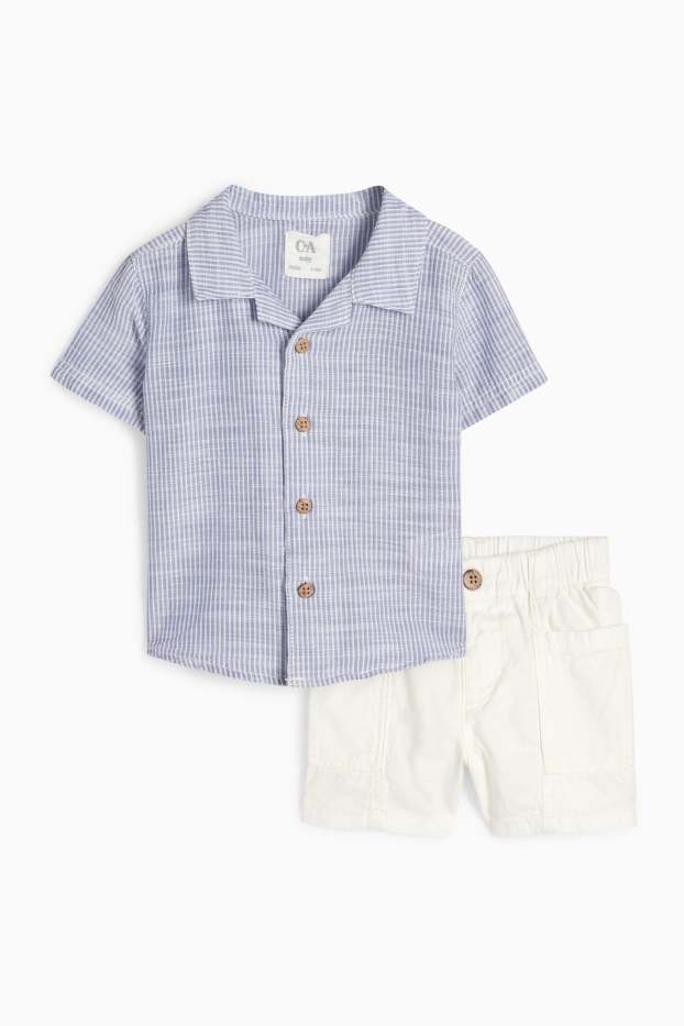 Bebeluși - băieți - Compleu bebeluși - 2 piese - albastru