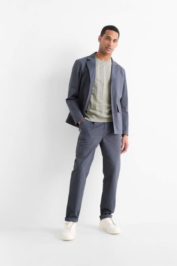 Hommes - Veste de costume - oversize - bleu foncé