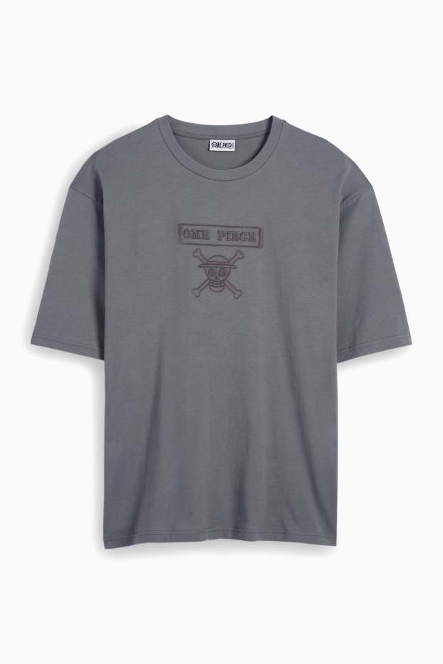 Hommes - T-shirt - oversize - One Piece - gris foncé