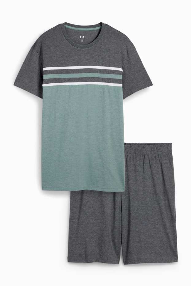 Herren - Shorty-Pyjama - grau