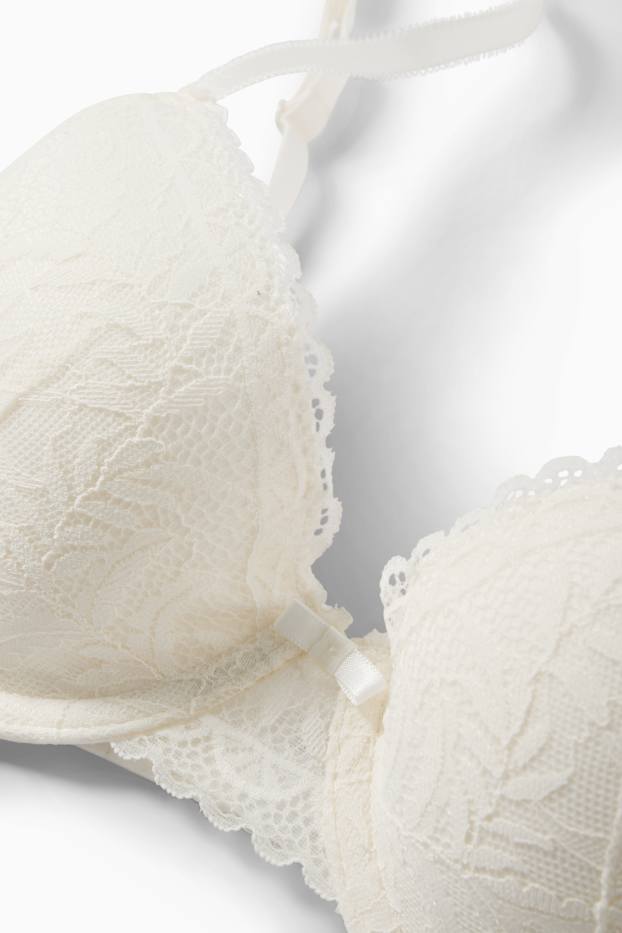 Dames - BH met beugels - DEMI - voorgevormd - crème wit