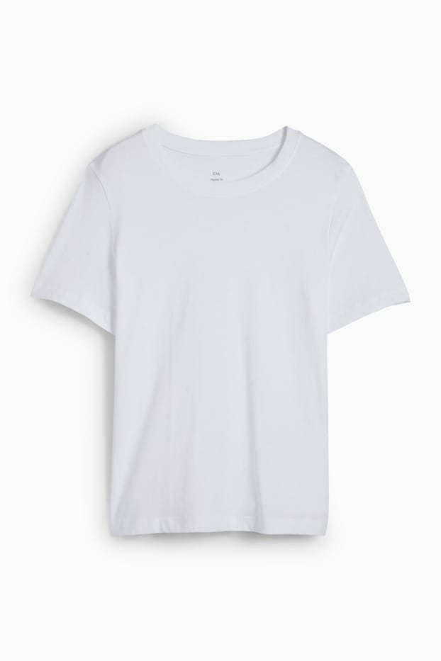 Damen - T-Shirt - Regular Fit - weiß