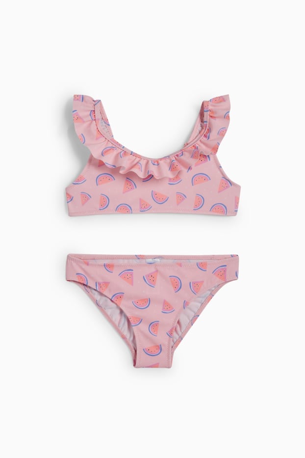Kinderen: meisjes - Meloen - bikini - LYCRA® XTRA LIFE™ - 2-delig - roze