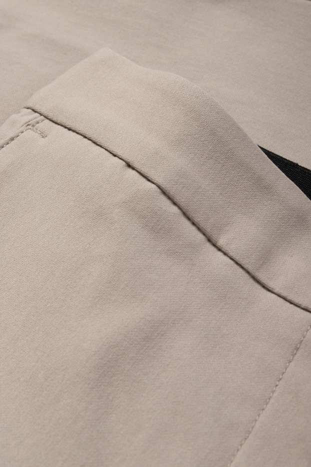 Femmes - Pantalon en toile - mid waist - slim fit - gris clair