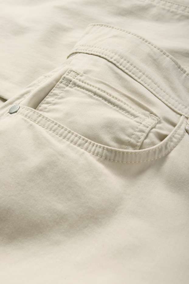 Hommes - Pantalon - regular fit - crème