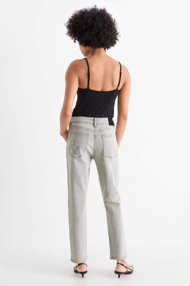 Damen - Boyfriend Jeans - Mid Waist - LYCRA® - helljeansgrau