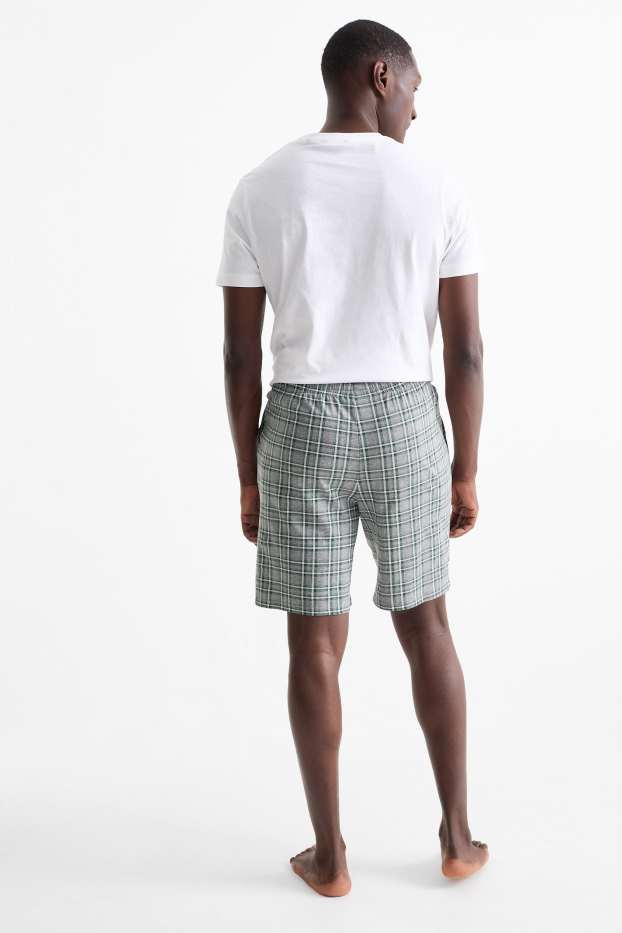 Herren - Multipack 2er - Pyjamashorts - grau