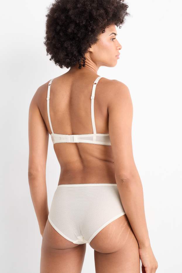 Dames - BH met beugels - DEMI - voorgevormd - crème wit