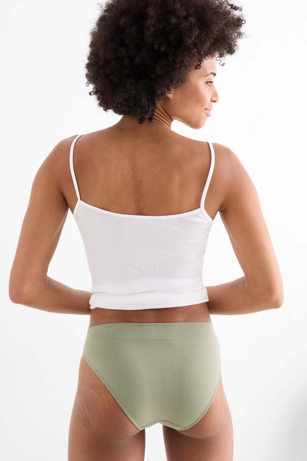 Dames - Set van 3 - slip - naadloos - groen