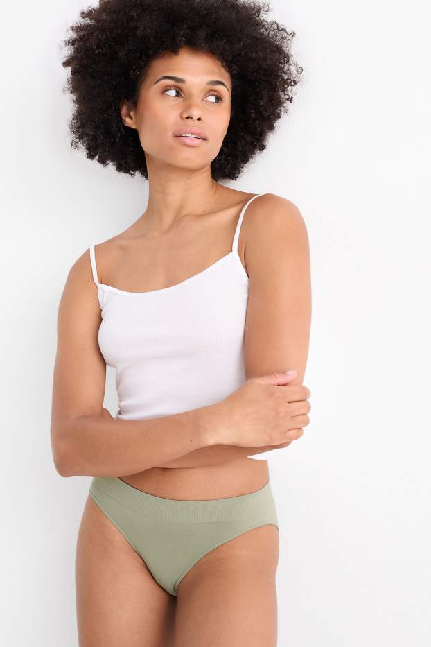 Dames - Set van 3 - slip - naadloos - groen