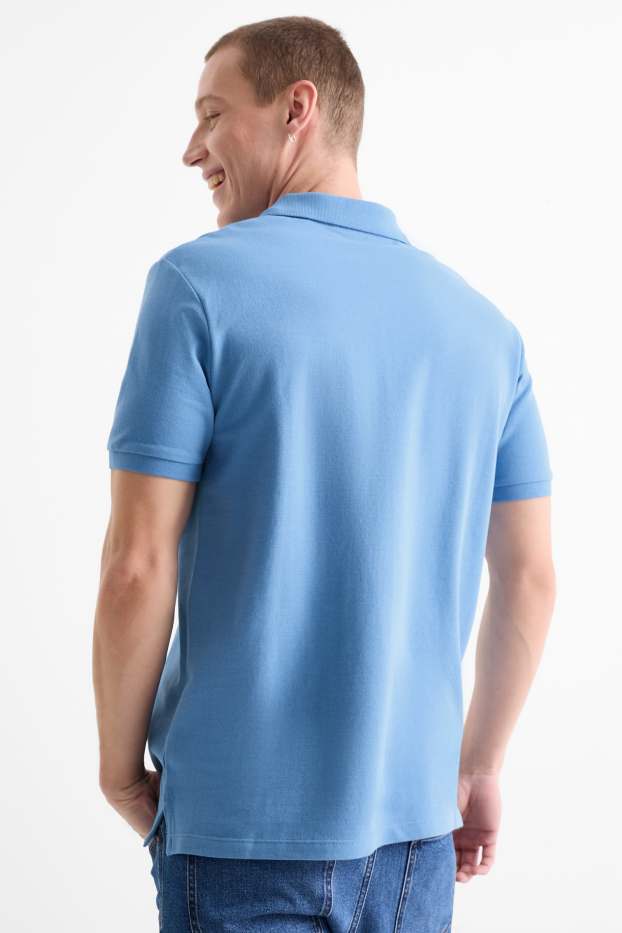 Bărbați - Tricou polo - albastru deschis