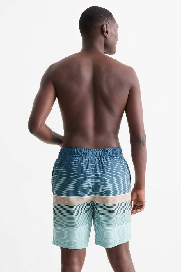 Uomo - Shorts da mare - a righe - verde