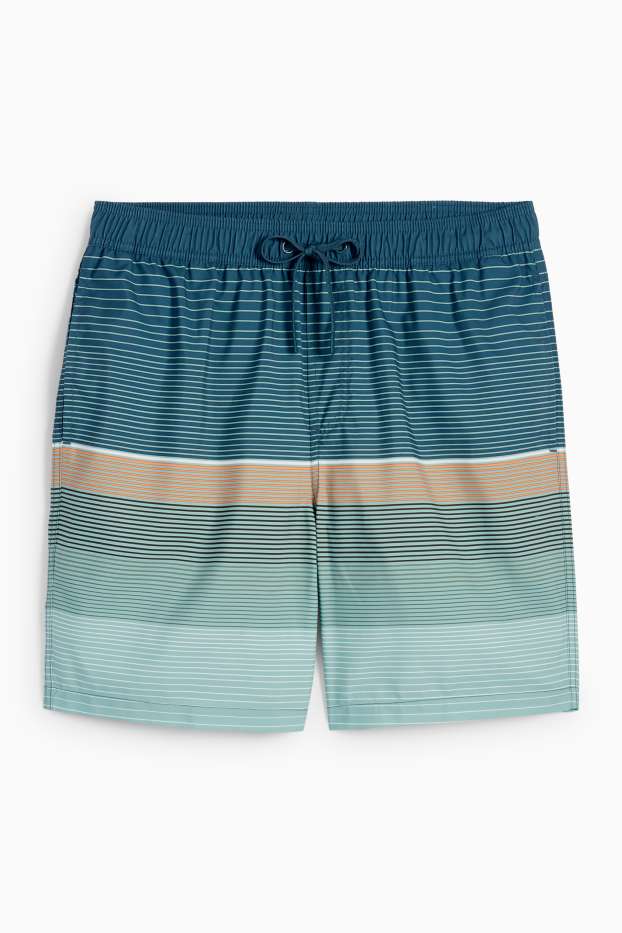 Uomo - Shorts da mare - a righe - verde