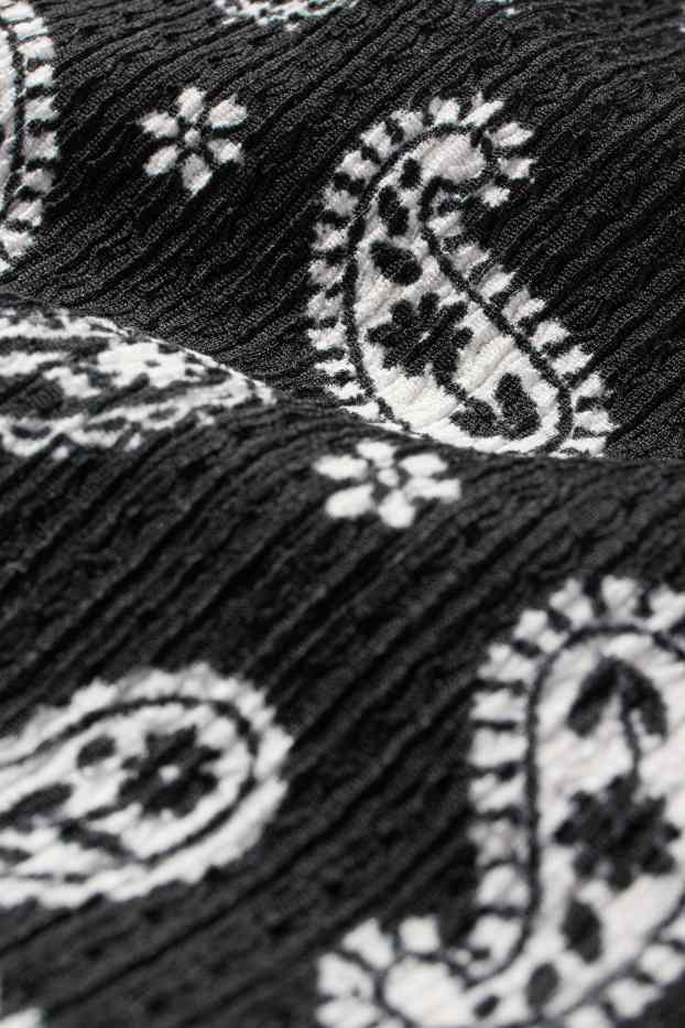 Kinder Mädchen - Stoffhose - gemustert - schwarz