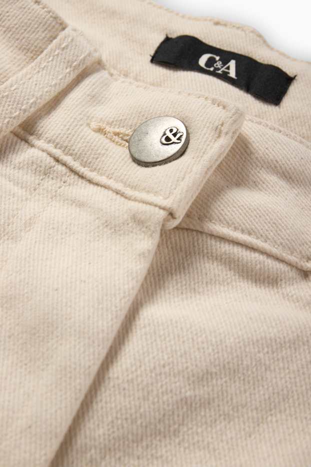 Femmes - Short en jean - high waist - beige clair