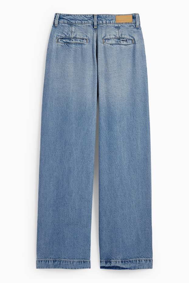 Dámské - Wide leg jeans - mid waist - džíny - modré