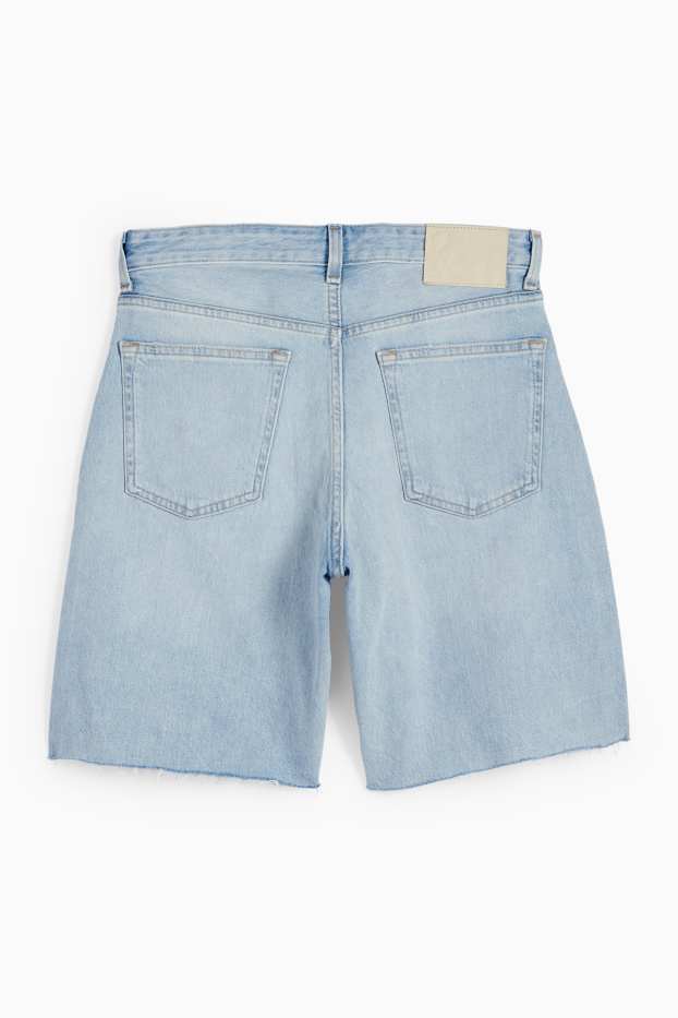 Damen - Jeans-Shorts - Mid Waist - LYCRA® - helljeansblau