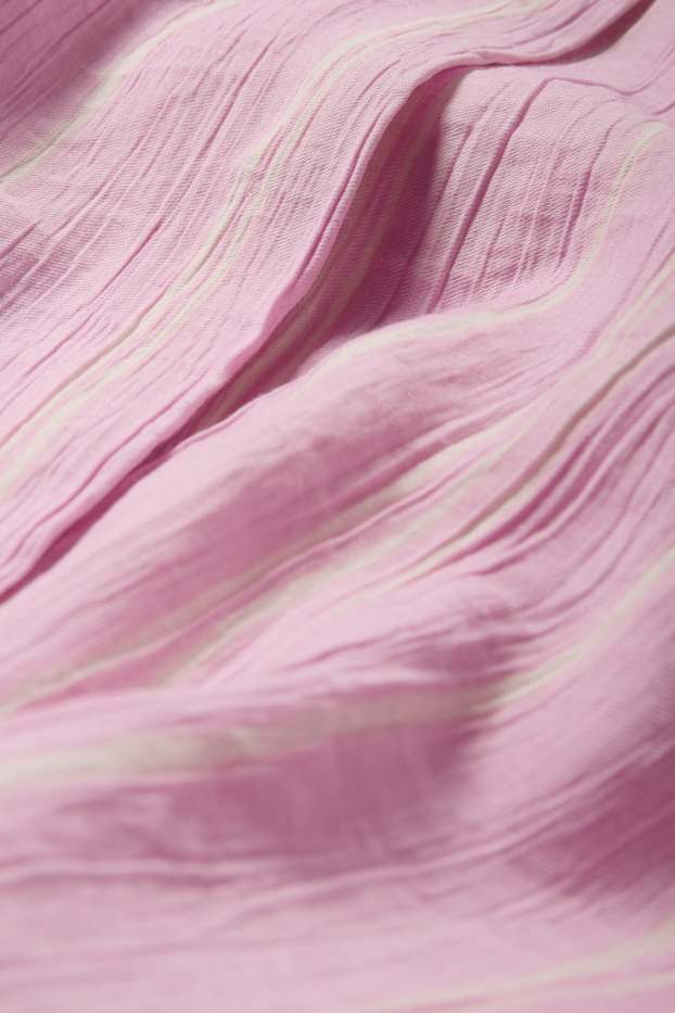 Damen - Bluse - gestreift - rosa