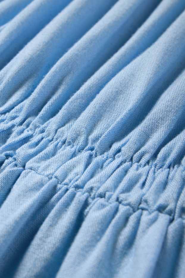 Nena - Vestit amb component de lli - blau clar