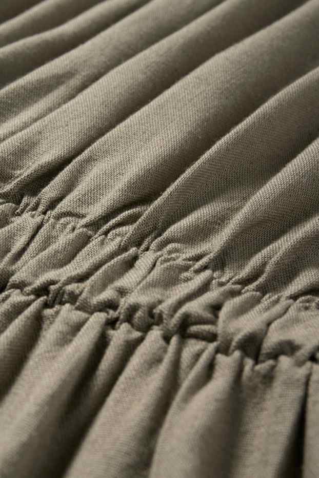Kinder Mädchen - Kleid mit Leinen-Anteil - grün