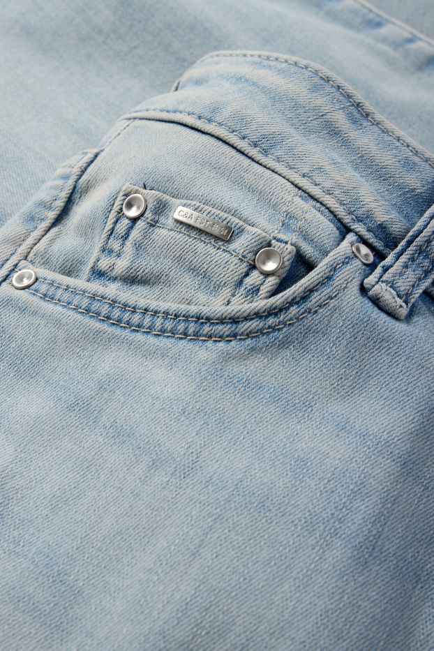 Damen - Bootcut Jeans - Mid Waist - helljeansblau