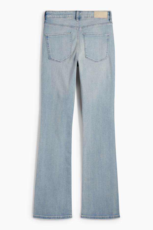 Damen - Bootcut Jeans - Mid Waist - helljeansblau