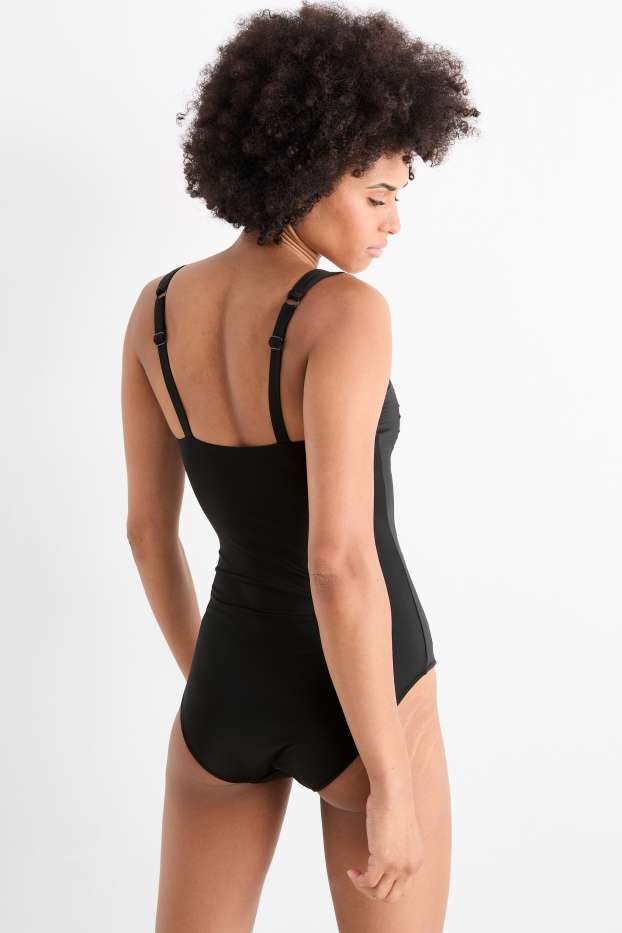 Femei - Costum de baie cu pliuri - vătuit - LYCRA® XTRA LIFE™ - negru