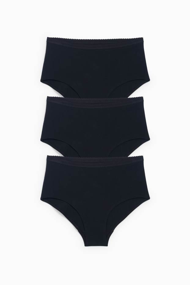 Women - Multipack of 3 - knickers - black